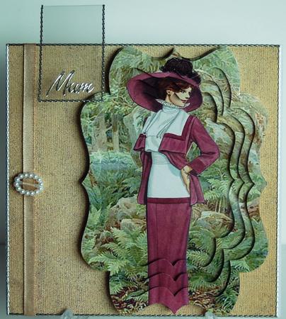 Elegant Purple Dress Lady Fancy Bracket Tunnel Sheet by Debra Macey