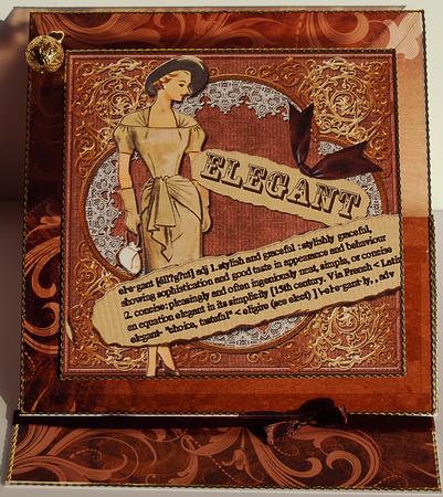 Elegant Lady Definition 5in Square One Corner Stacker by Debra Macey