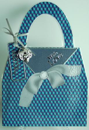 Large Handbag Card by Debra Macey