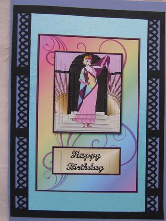 Art Deco Girl with Stole by Debra Jenkinson