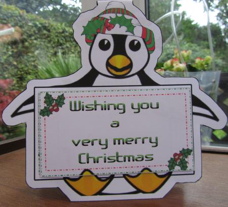 Penguin Shaped Card by Debra Jenkinson
