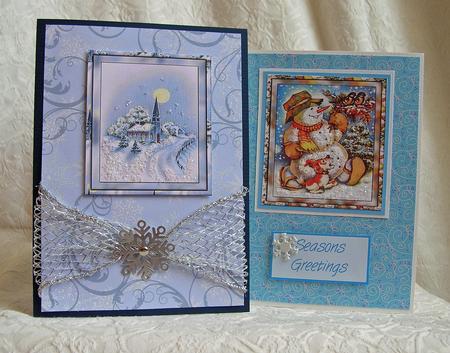 Framed Christmas Toppers by Debra Laraway
