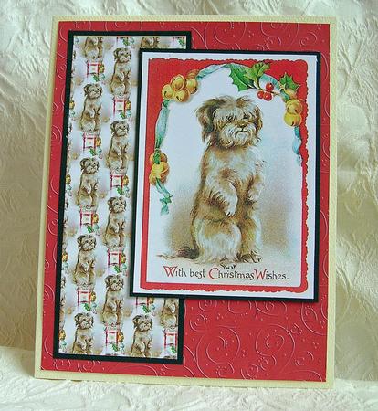 Begging Christmas Puppy by Debra Laraway