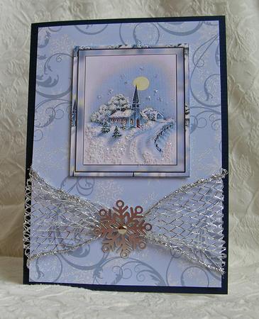 Christmas Postbox Swirls Backing Paper by Debra Laraway