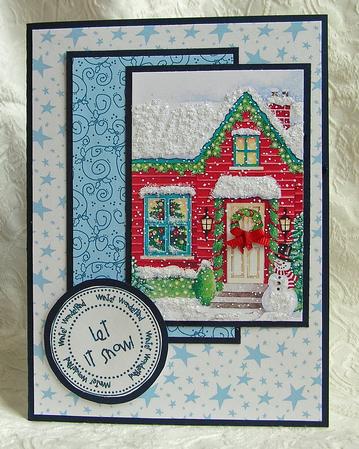 Festive Stars & Holly Swirls in Icicle Colours by Debra Laraway