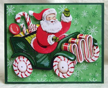 Santas Car Christmas by Debra Laraway