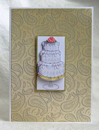 'gold Metallic Paisley Embossed' Backing Paper by Debra Laraway