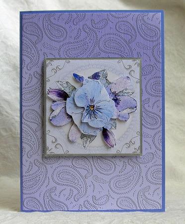 'metallic Paisley Embossed' Backing Paper by Debra Laraway