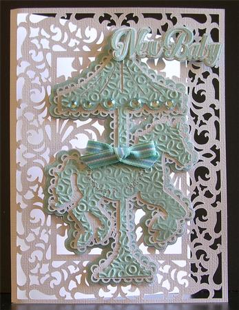 Baby Carousel Card by Debra Laraway