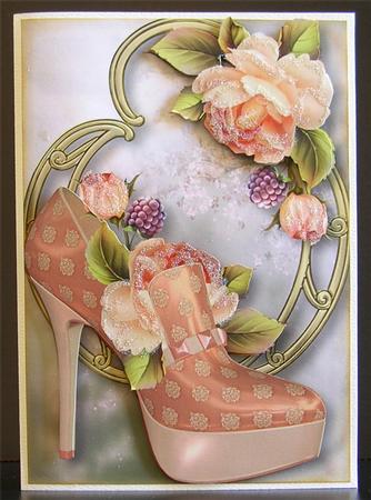 Stunning Shoes - the Milan Collection - Peach Roses by Debra Laraway