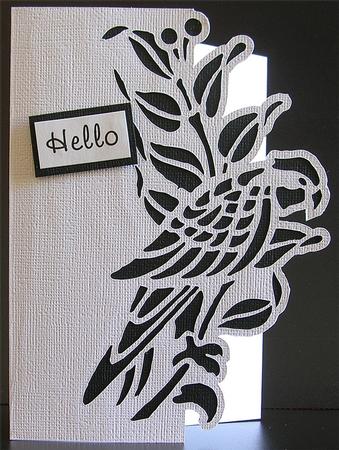 Parrot Over the Edge Card by Debra Laraway