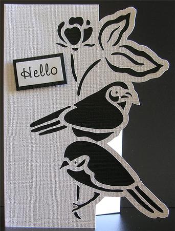 Birds 2 Over the Edge Card by Debra Laraway