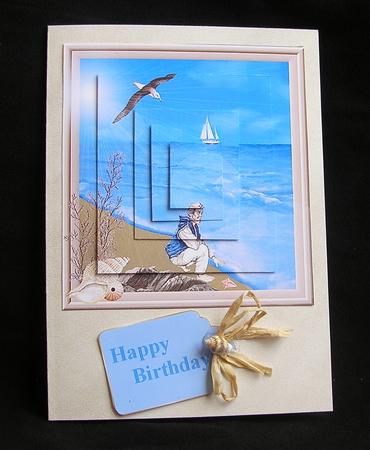 Sand & Sea Card Topper Pyramid by Debra Laraway
