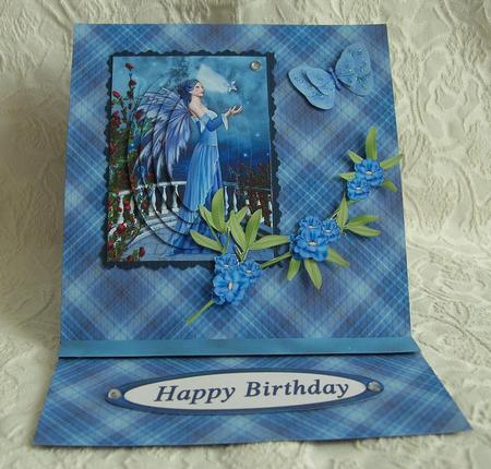Beautiful Blue Butterfly Fairy 6 Page Kit by Debra Laraway
