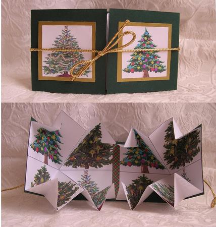 Exploding Card, Xmas Trees by Debra Laraway