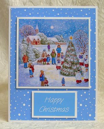 Falling Snow Xmas Snowglobe Matching Backing Paper Kit by Debra Laraway