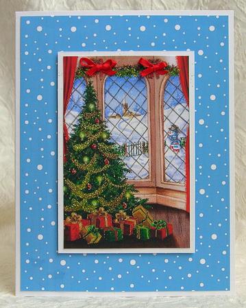 Falling Snow Xmas Snowglobe Matching Backing Paper Kit by Debra Laraway