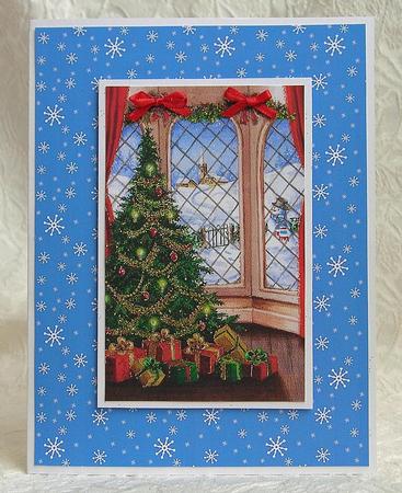Snowflakes Xmas Snowglobe Matching Backing Paper Kit by Debra Laraway