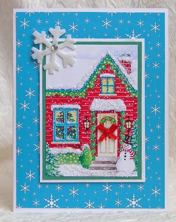 Festive Snowflakes & Text in Royal Colours by Debra Laraway