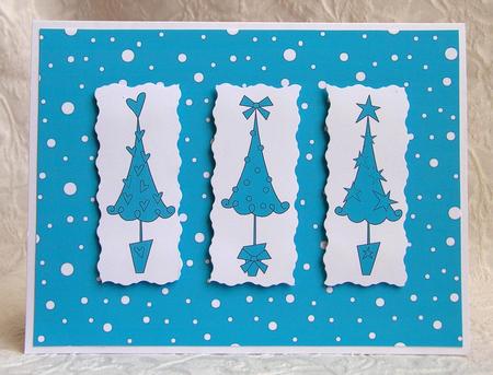 Festive Snow & Stars in Royal Colours by Debra Laraway