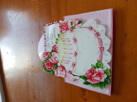 Over the Edge Birthday Cake Card  by Deidre Chisnall