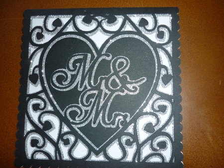 Heart Swirls Mr And Mrs Card Template now in multi digital cutting formats by Deidre Chisnall