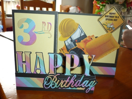 955 Happy Z Fold Card    Multiple MACHINE Formats by Deidre Chisnall