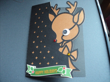OVER THE EDGE CHRISTMAS REINDEER 2 by Deidre Chisnall