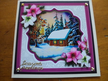 Log Cabin in the Snow  by Deidre Chisnall