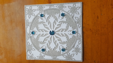 Frozen Snowflake Christmas Card And Border Frame extra formats added by Deidre Chisnall