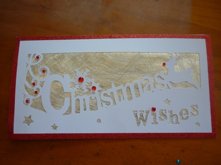Christmas Wishes Aperture Card by Deidre Chisnall