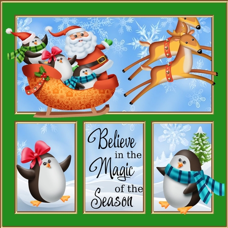 Quad Frames Set 11 (Holiday Colors) by Deloraine Neubauer