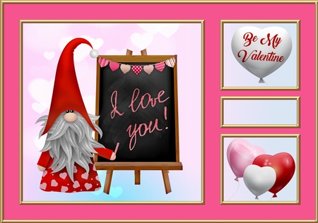 A5 Quad Frames Set 22 (Valentines Day) by Deloraine Neubauer
