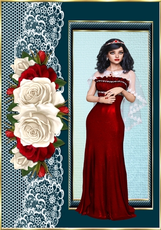 Lace n Stripped A5 Frames-Classic by Deloraine Neubauer
