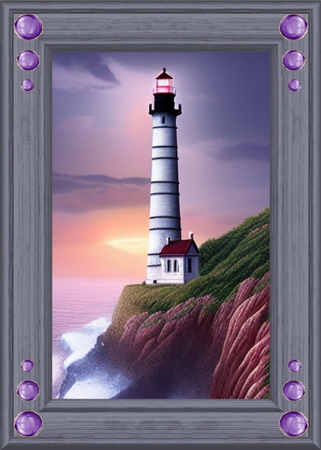 3 Pearls Gold Borders-Lavender Fields by Deloraine Neubauer