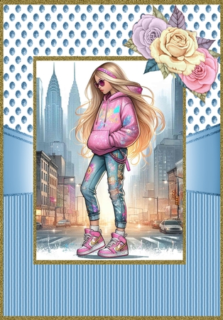 CU pastel Roses Vignette by Deloraine Neubauer