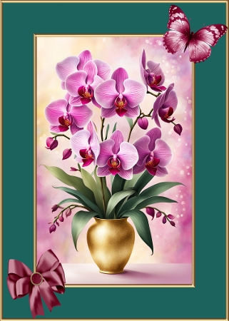 Orchids 5x7 3 by Deloraine Neubauer