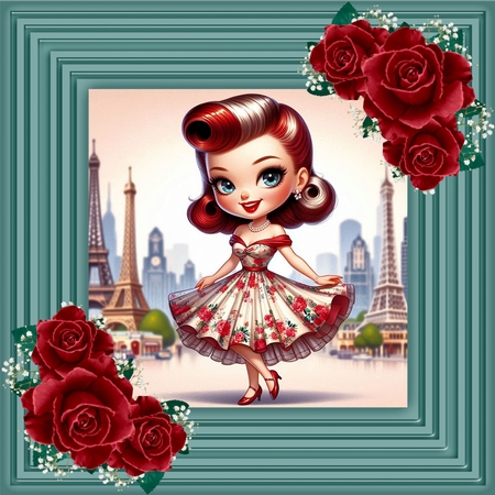 Vintage City Woman by Deloraine Neubauer