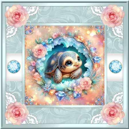 Floral Turtles by Deloraine Neubauer