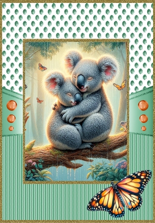 Animals on a Branch by Deloraine Neubauer