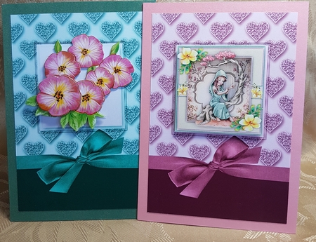 Stunning Hearts Card Front by Deloraine Neubauer
