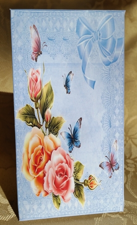 Pinch Box Flowers Blue by Deloraine Neubauer