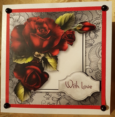 Drama Red Roses Lacey Square by Deloraine Neubauer