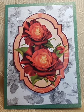 Red and Orange Rose Toppers by Deloraine Neubauer