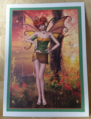 Autumn Blossom Fairy A4 Topper / Card Front by Deloraine Neubauer