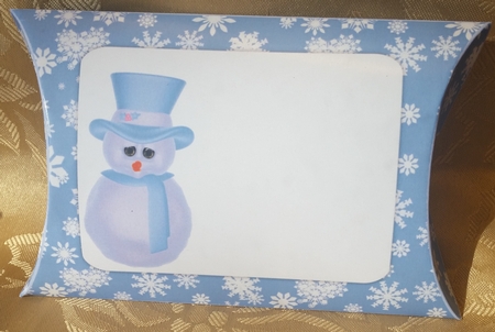 Christmas Snowman Pillow Box by Deloraine Neubauer