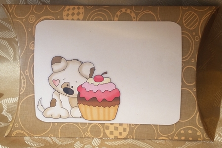 Puppy & Cupcake Pillow Box by Deloraine Neubauer