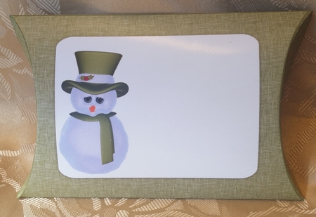 Christmas Snowman Pillow Box by Deloraine Neubauer