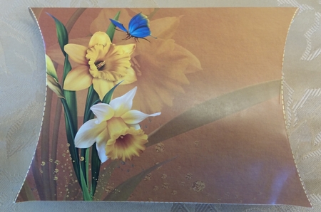 Yellow Daffodil Pillow Box by Deloraine Neubauer