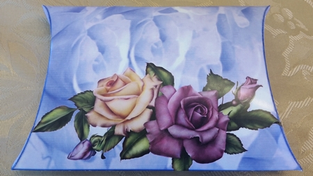Lovely Lilac Roses Ona Pillow Box  by Deloraine Neubauer